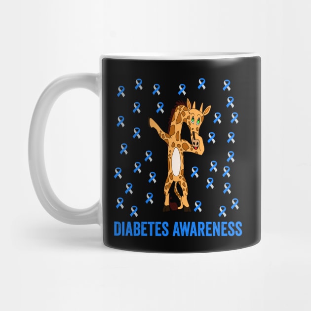 diabetes awareness - blue ribbon awareness - type 1 diabetes awareness by Merchpasha1